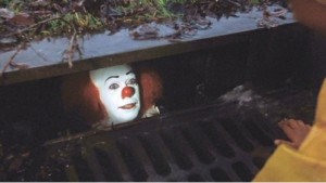 Create meme: down here, stephen king, clown Pennywise in the sewers