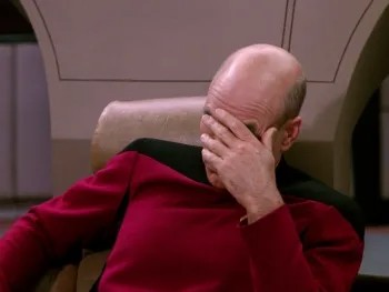 Create meme: facepalm, star trek, star trek continues