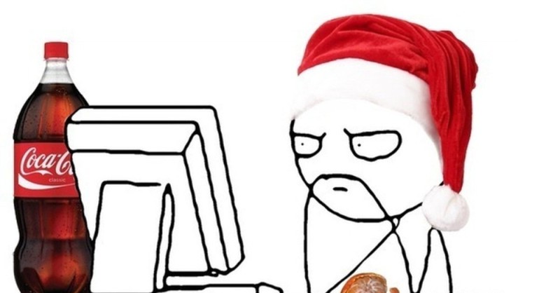 Create meme: a meme about the new year, memes in christmas hats, a person in a New Year's hat meme