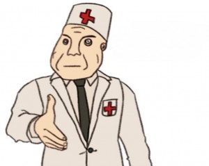Create meme: the doctor and Durkee, nurses meme, the doctor meme