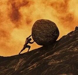 Create meme: Sisyphus, Sisyphus pushes the stone, Sisyphus (mythology)