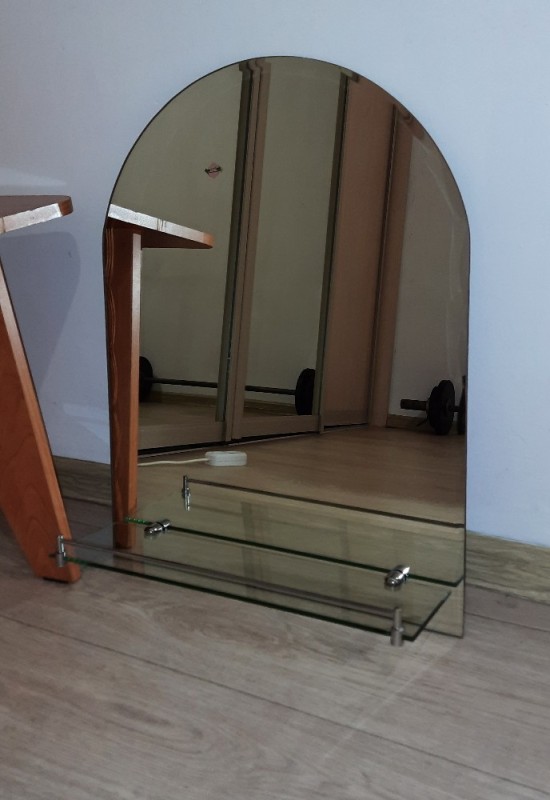 Create meme: mirror , the mirror is large, mirror with shelf