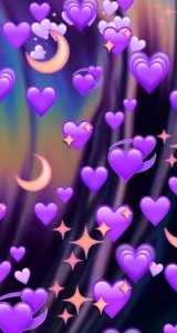 Создать мем: сердечки фиолетовые смайлики фон, фон для телефона, фон с сердечками