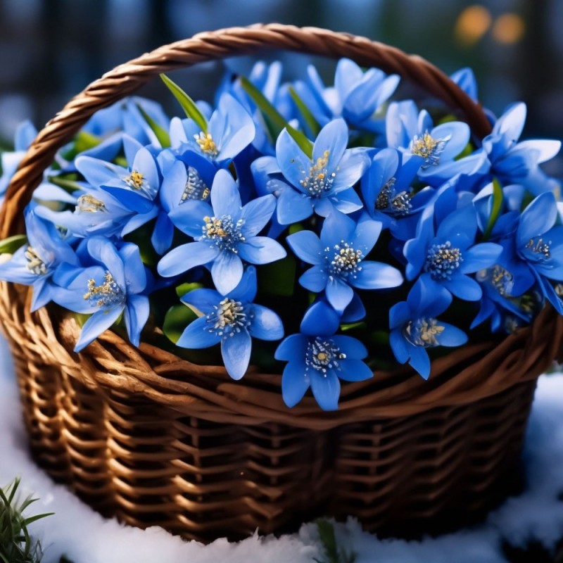 Create meme: good morning forget-me-nots, good March morning postcards, a bouquet of blue spring flowers
