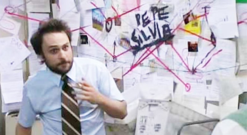 Create meme: charlie day conspiracy theory meme, Charlie Day, Charlie Day it's always sunny in philadelphia conspiracy theory