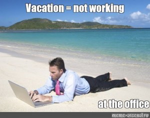 Create meme: remote work, meme vacation, meme on the beach