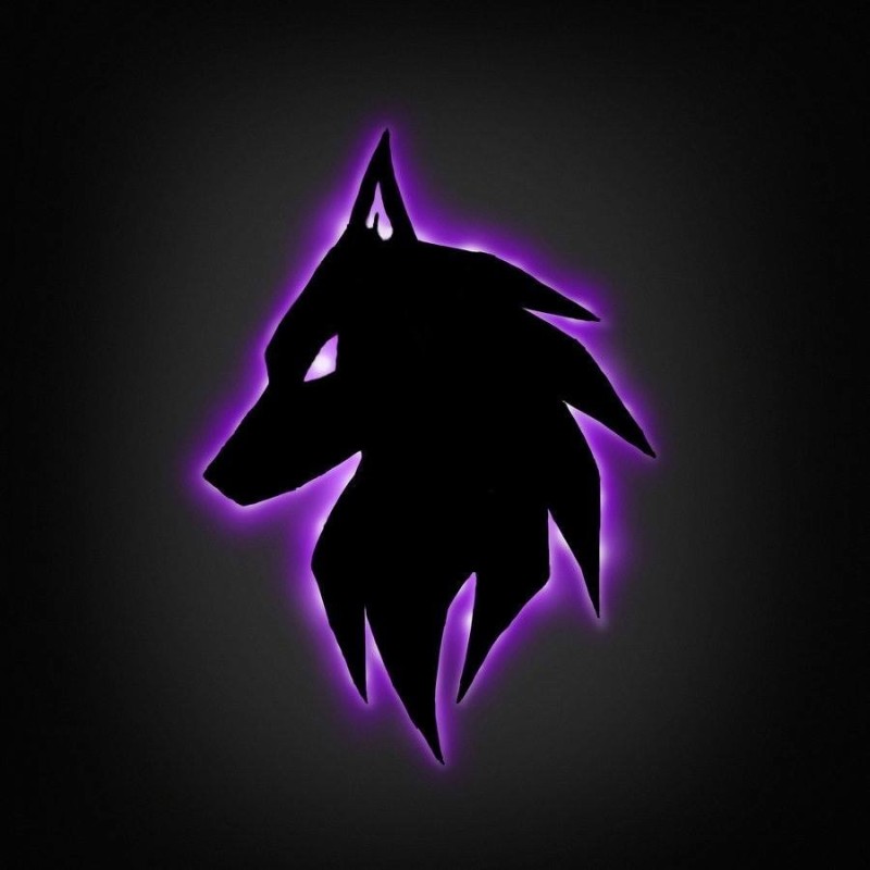 Создать мем: фиолетовый волк логотип, волк эмблема, клан standoff 2 волк