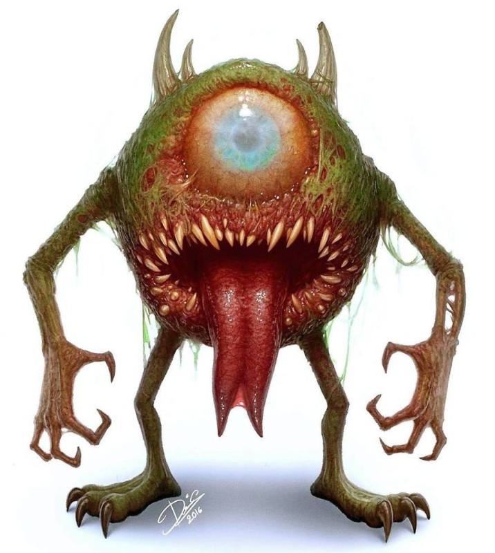 Create meme: Mike Wazowski is a terrible monster, monsters Mike, creepy monsters
