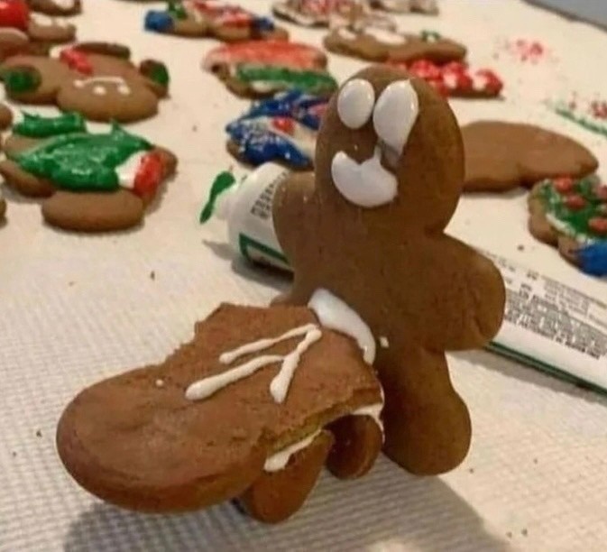 Create meme: cookies are super cookies, sugar cookies, ugly gingerbread