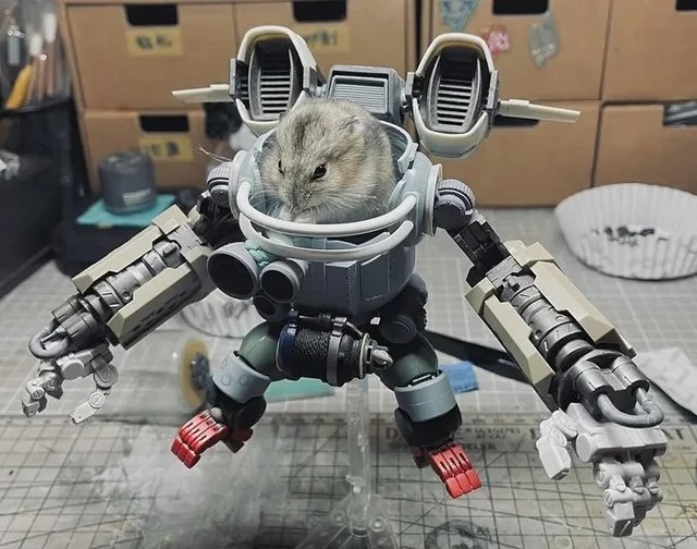 Create meme: The hamster robot, Hamster Star Wars, rosphere hamster robot