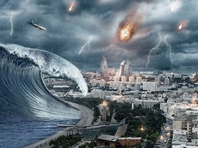 Create meme: tsunami, the end of the world , The real end of the world
