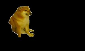 Создать мем: cheems сбоку, doge, грустный doge
