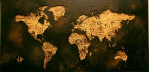 Создать мем: a map of the world, красивые карты, панно карта мира текстура