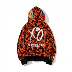 Создать мем: оранжевая толстовка a bathing ape, bape hoodie, кофта bape shark с капюшоном orange