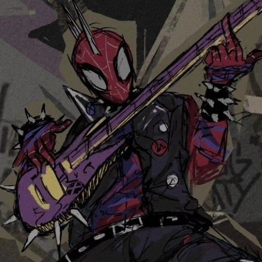 Create meme: Marvel's Punk Spider, deadpool art, Deadpool mobile