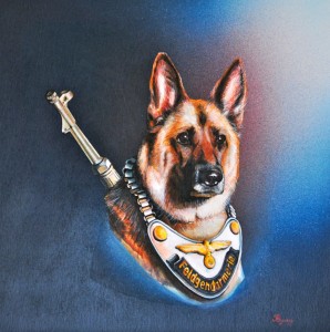 Create meme: shepherd pastel, German shepherd Wallpaper, German shepherd drawing