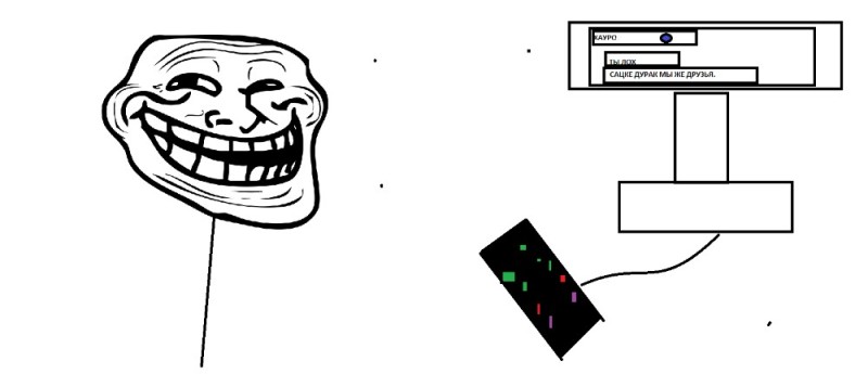 Create meme: the Internet Troll, trolls meme, a trollface without a background