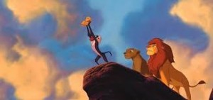 Create meme: the lion king birth of Simba, lion king moments from the movie, the lion king movie 2019 on a rock