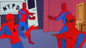 Create meme: spider man and spider man meme, meme Spiderman, Spider-man