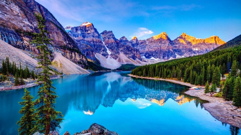 Create meme: lake moraine alberta canada, lake moraine canada, glacial lake moraine canada