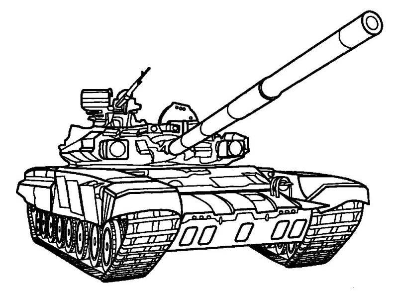Create meme: coloring page of the T 90 tank, T 80 tank coloring book, decorating the tank