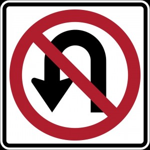Создать мем: no u turn symbol, no u - turns sign, no u no w