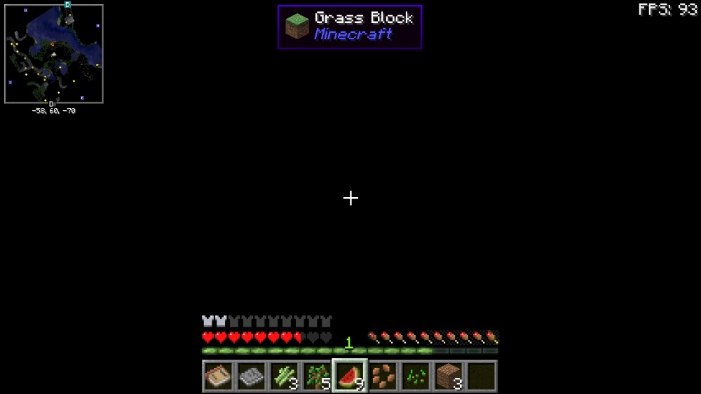 Create meme: black screen minecraft, minecraft red screen, mods minecraft