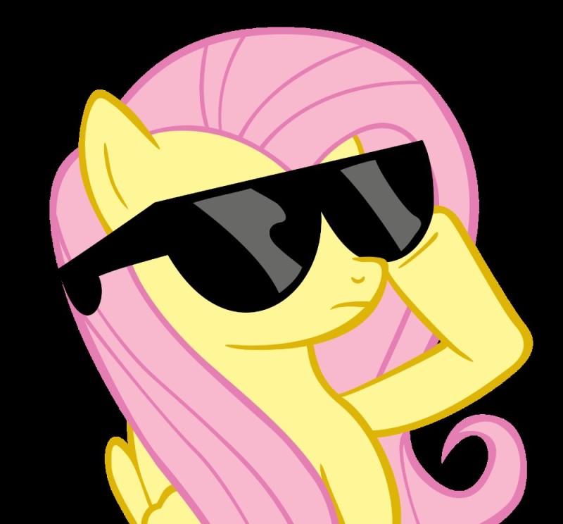 Create meme: Fluttershy with glasses, fluttershy ava, Fluttershy with swag glasses
