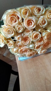 Create meme: bouquet of roses, a bouquet of 51 roses cream, beige roses bouquet