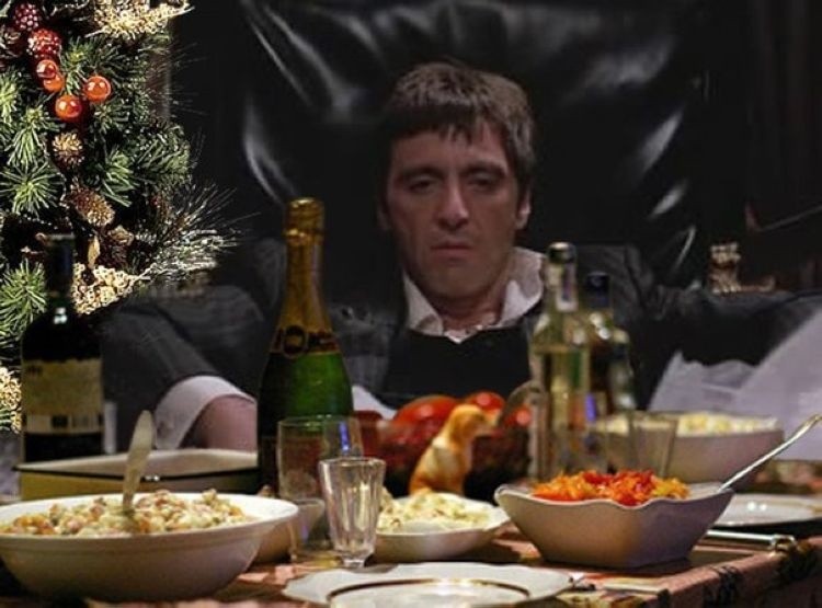 Create meme: Tony Montana cocaine, for new year's table, Scarface 