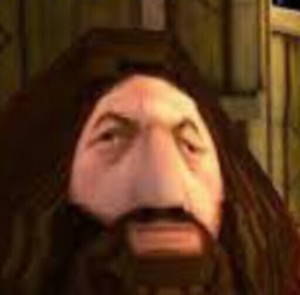 Create meme: Hagrid ps 1, Hagrid from the game, stoned Hagrid