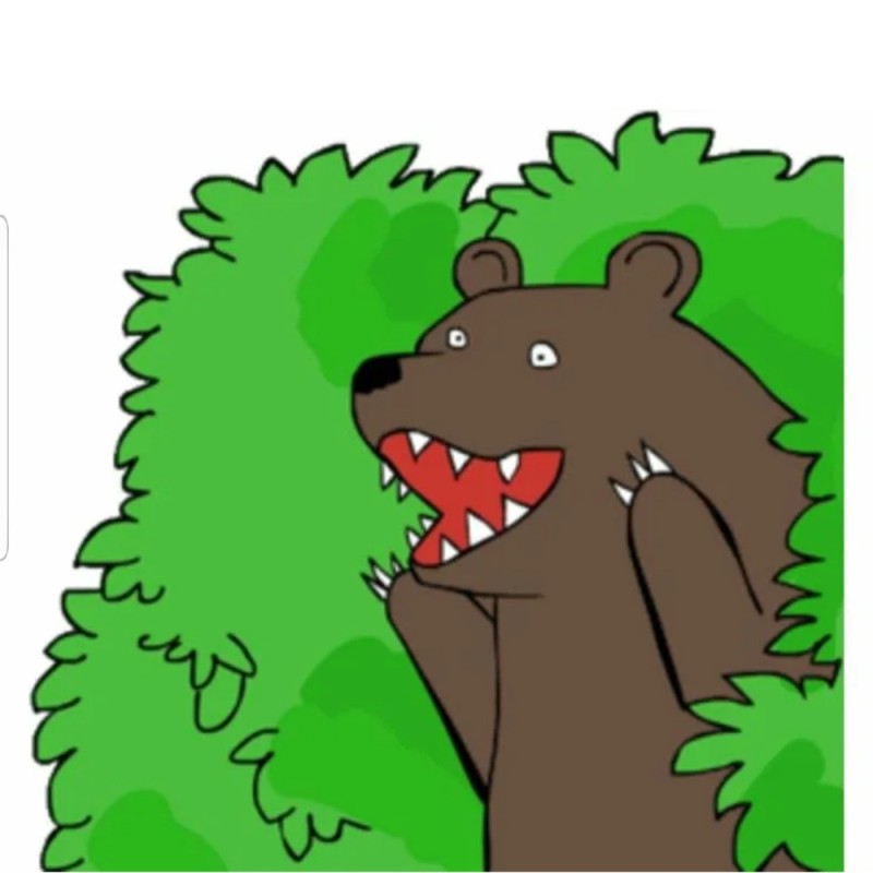 Создать мем: лес медведь, мем медведь в кустах кричит, медведь кусты