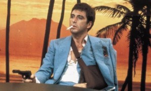 Create meme: Tony Montana Smoking a cigar, tony montana smoking, Tony Montana and Frank