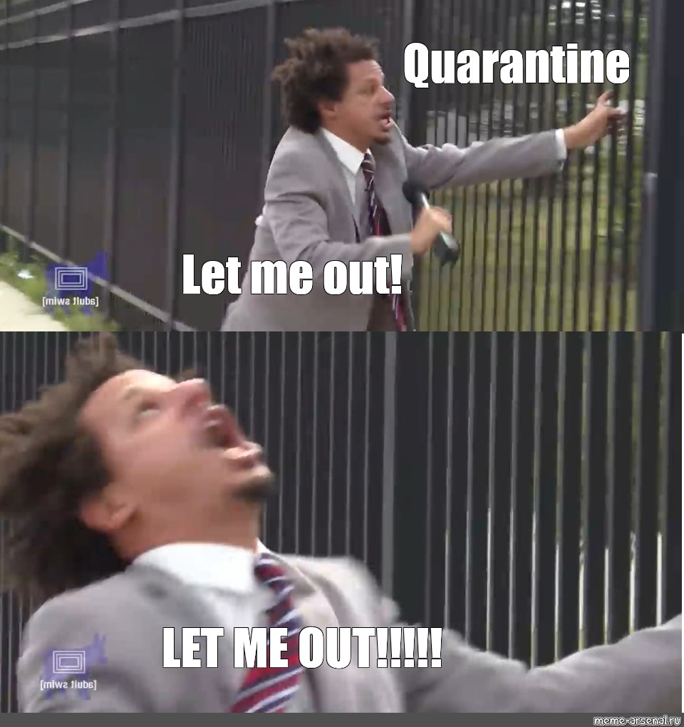 Мем: "Quarantine Let me out! 