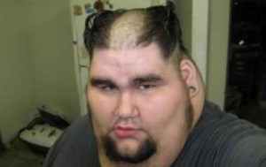 Create meme: mohawk, fat people, bad hair day