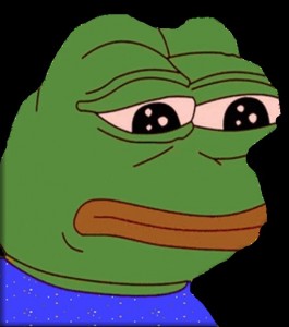 Create meme: Pepe the frog with the words, brooding frog, The Frog Pepe