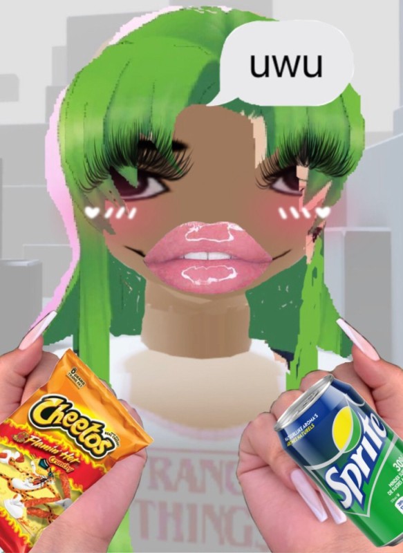 Create meme: girl , strawberry milk plum, anime mlg