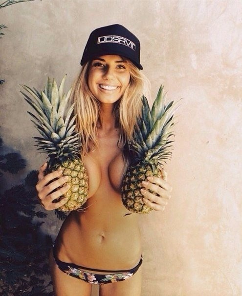Create meme: girl with pineapple, girl , woman 