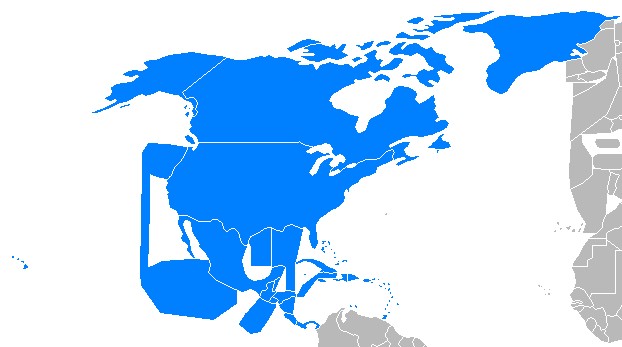 Создать мем: карта северная америка, колонии испании, ареал обитания