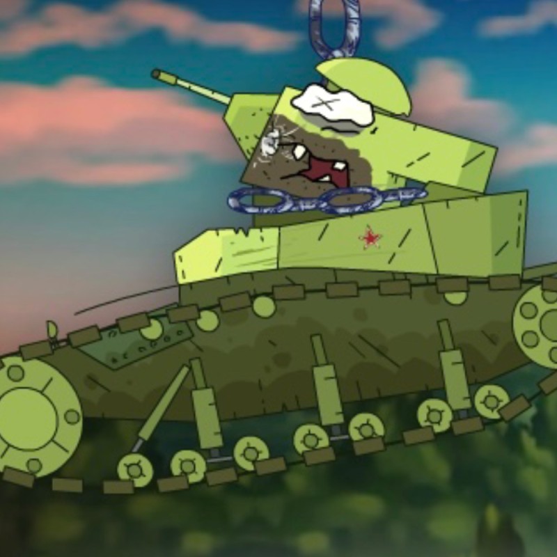 Create meme: kv 44 tank from the cartoon, tanks, tank 