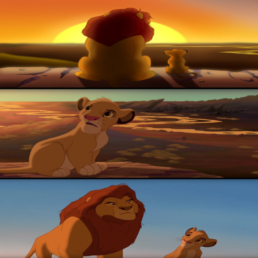 Create comics meme lion king meme lion king Simba on the rock. 