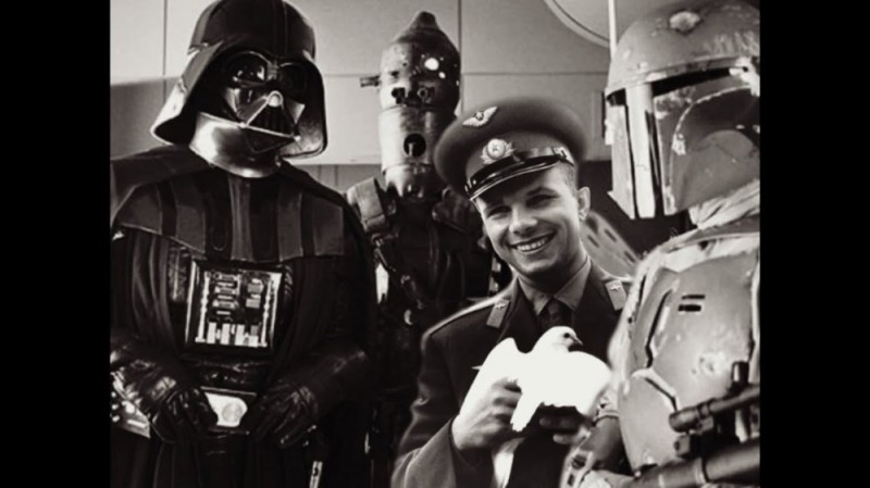 Create meme: Darth Vader , Gagarin and Darth Vader, darth vader star wars