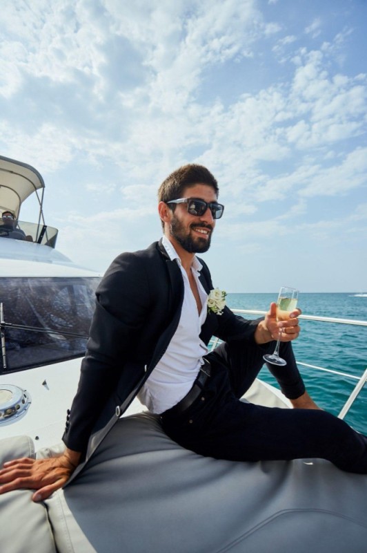 Create meme: wedding on a yacht, a man on a yacht, Sochi yacht