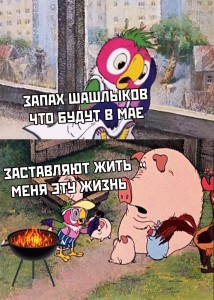 Создать мем: свинки в советских мультиках, блудный попугай, попугай кеша