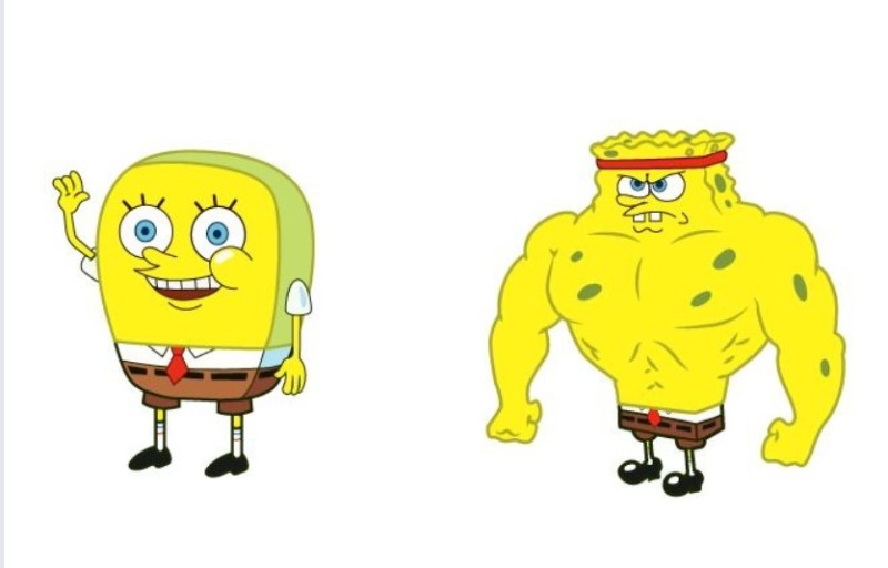 Create meme: the characters of sponge Bob, sponge Bob square , drawing spongebob
