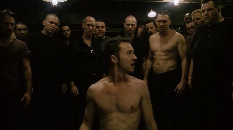 Создать мем: нортон бойцовский клуб, эдвард нортон fight club, холт маккэллани бойцовский клуб