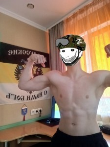 Create meme: biceps at home, people, male