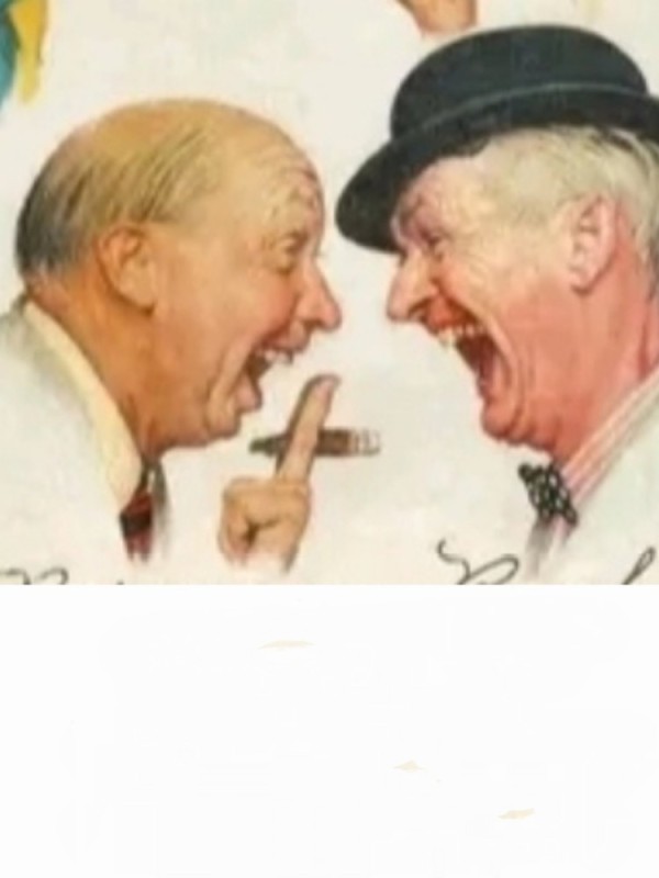 Create meme: Norman Rockwell, norman rockwell gossip, Norman Rockwell the scoutmaster