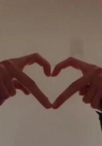 Create meme: i love you, hands heart