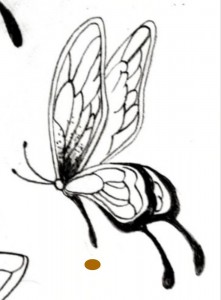Create meme: butterfly stencil, butterfly